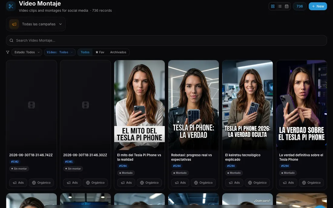 Lotes de reels dentro de ContentFlow365